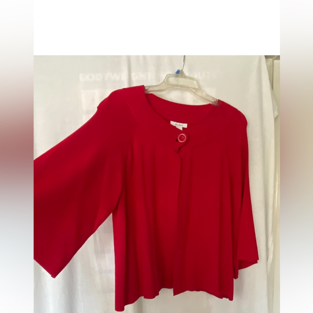 Sweater cape / cover up by Dress barn red size XL